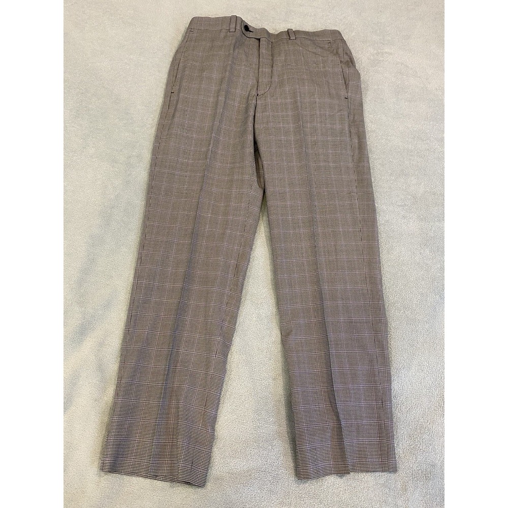 Mens Aristo 18 Gray Purple Wool Dress Pants 34W NEW